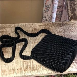 Black Beaded Cocktail Purse